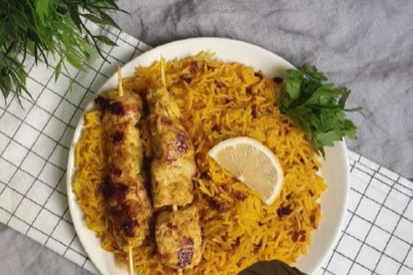 Chicken Kebab with Shaalan Rice